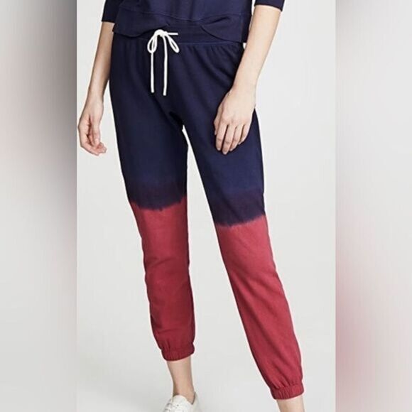 NWOT SPLITS59 Women’s/Teens Charlie Ombré Dip Dyed Blue Red Sweatpants- Size S - Picture 1 of 6